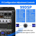 S-10 Audio Mixer 10 channel 8 channel Professional DJ Mixing Console - Image 4