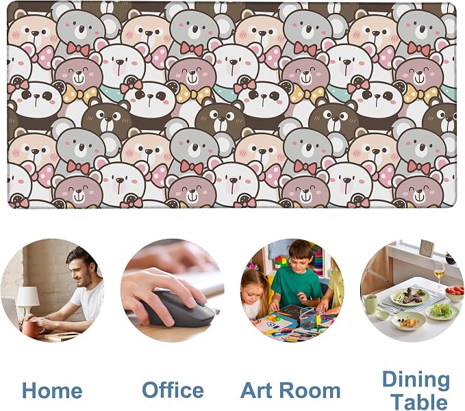 Gaming Desk Pad Large Extra Length Panda and Koala Mouse Pad Keyboard Laptop - Image 5