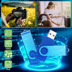 50 Pack 32GB USB 2.0 Flash Drives Bulk Portable USB Thumb Drives Swivel - Image 7
