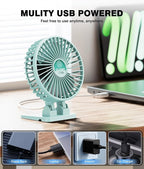 JZCreater USB Desk Fan, Mini Fan Portable, 3 Speeds Desktop Table Cooling Fan - Image 5