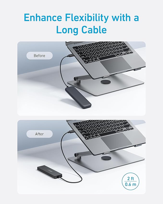 Anker 4-Port USB 3.0 Hub with 5Gbps Data Transfer, Ultra-Slim USB-C Connector - Image 5