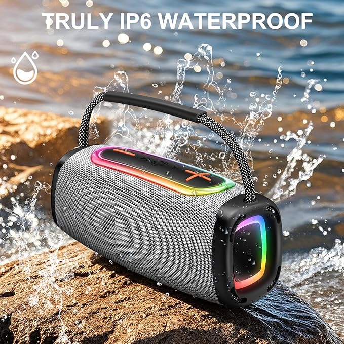Bluetooth Speaker 60W, 36H Playtime BT5.4 Portable Wireless Speaker - Image 4