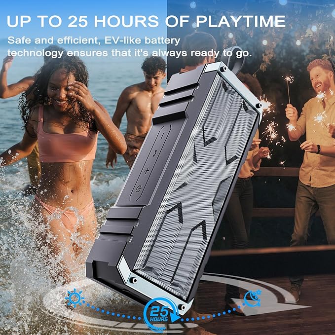 comiso Bluetooth Speaker, 5.3 Rugged Portable Speaker - Image 3