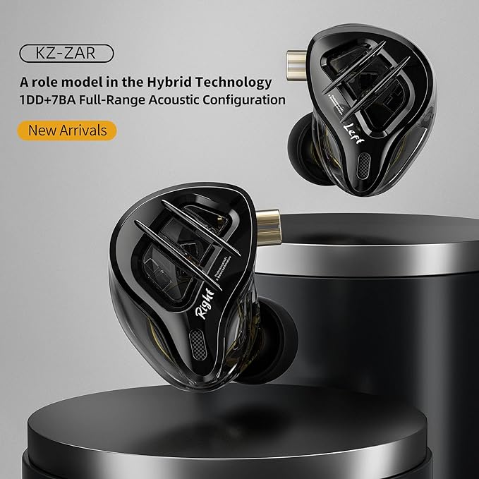 KZ ZAR in-Ear Monitor 7BA+1DD Hybrid 8 Drivers Gaming Earbuds HiFi Bass Noise - Image 3