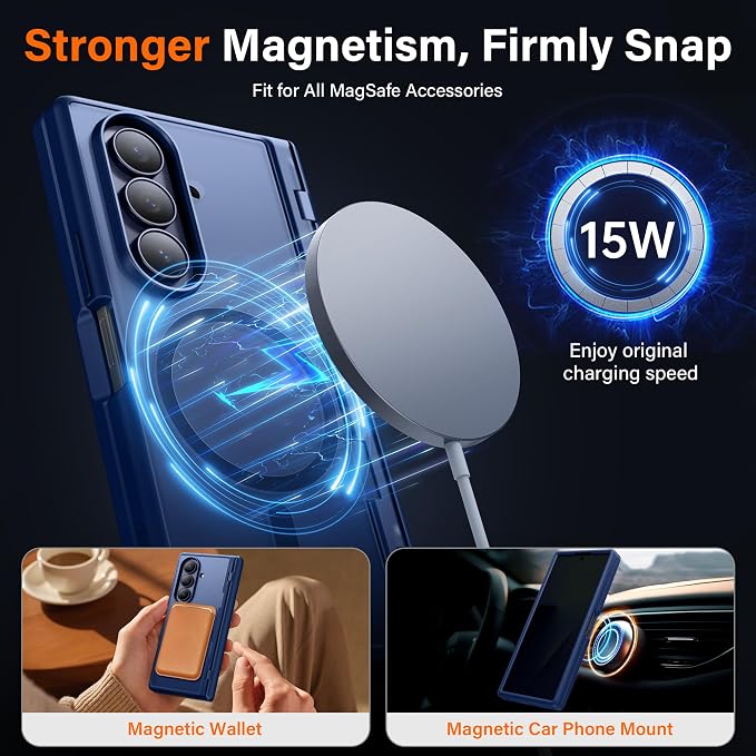 MOBOSI for Z Fold 7 Case with Privacy Screen Protector, Magnetic Slim Phone - Image 4