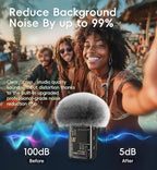 Microphone for iPhone with Charging Case Mini Microphone Wireless Lavalier USB - Image 3