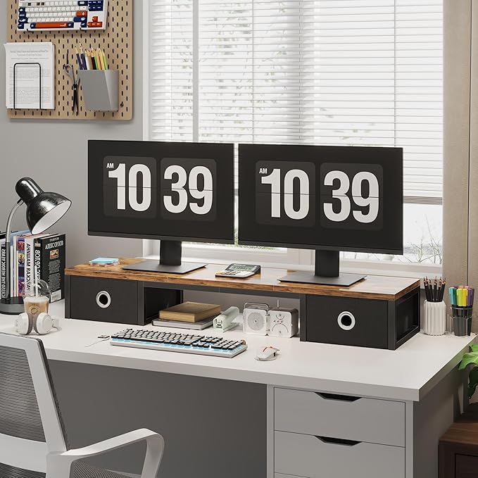 45" Large TV Riser with Fabric Drawers - Image 6