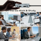 AI Laptop Docking Station with Dual Monitor 4K, TOPOINT 7-in-1 USB C Hub with - Image 8