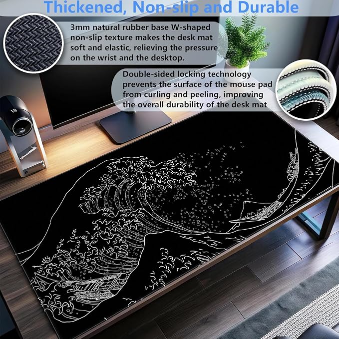 Japanese Great Wave Off Kanagawa Gaming Mouse Pad - Image 3