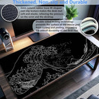 Japanese Great Wave Off Kanagawa Gaming Mouse Pad - Image 3