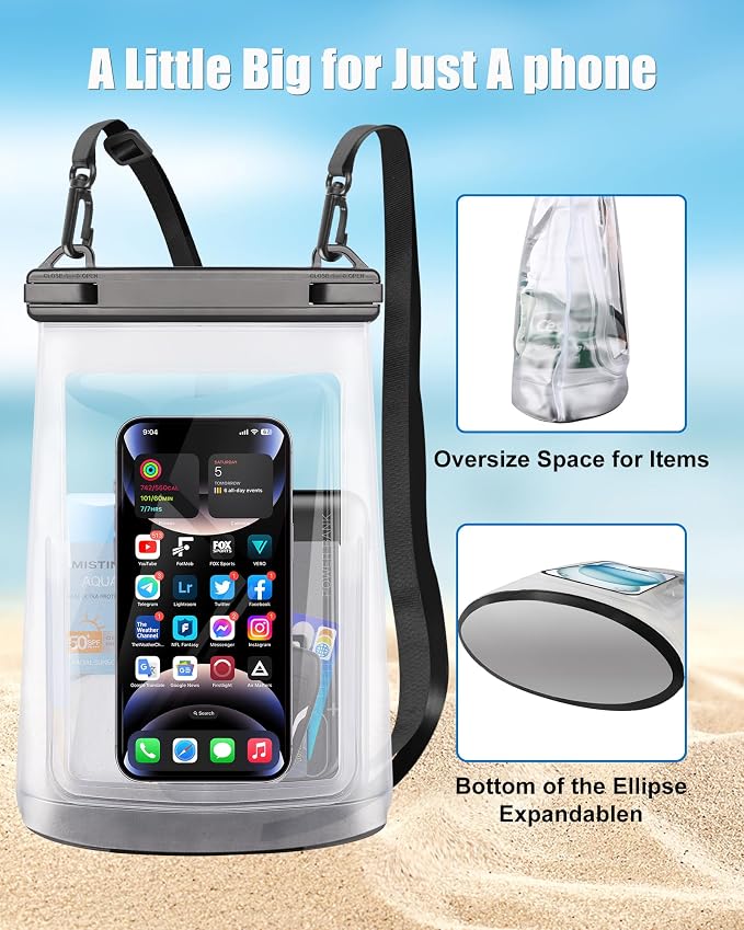 2L Waterproof Phone Pouch for iPhone 16 15 14 11 Pro Max & Galaxy S24 S21 - Image 3