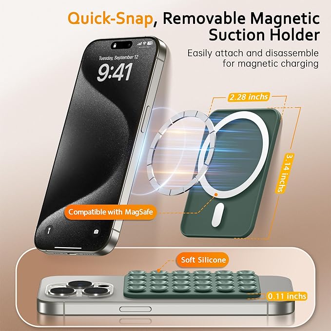 GONEZ Magnetic Suction Cup Phone Mount - Image 5