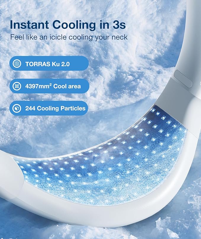 TORRAS COOLiFY Air Neck Fan Air Conditioner, 3D Airflow, Light Portable Fan - Image 3