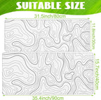 Desk Mat, Topographic Contour Large Gaming Mouse Pad - Image 2