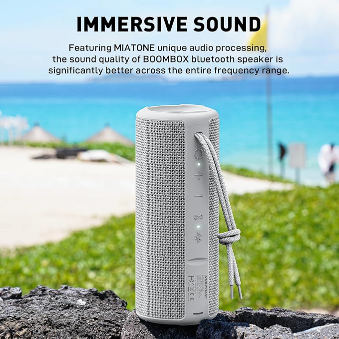 MIATONE Boombox Portable Bluetooth Speaker Wireless Outdoor Waterproof Speaker - Image 2