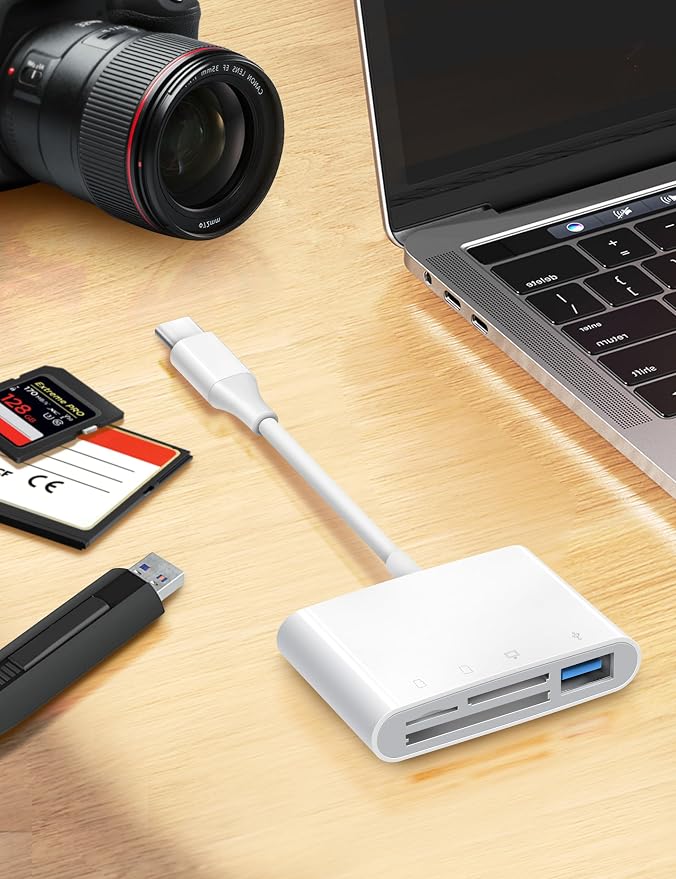 USB C SD Card Reader, ChiaoPio 4 in 1 USB-C to SD Memory Card Adapter - Image 4