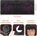 Mouse Pad Large Electric Glow Hexagonal Non-Slip Gaming Desk Mat - Image 3