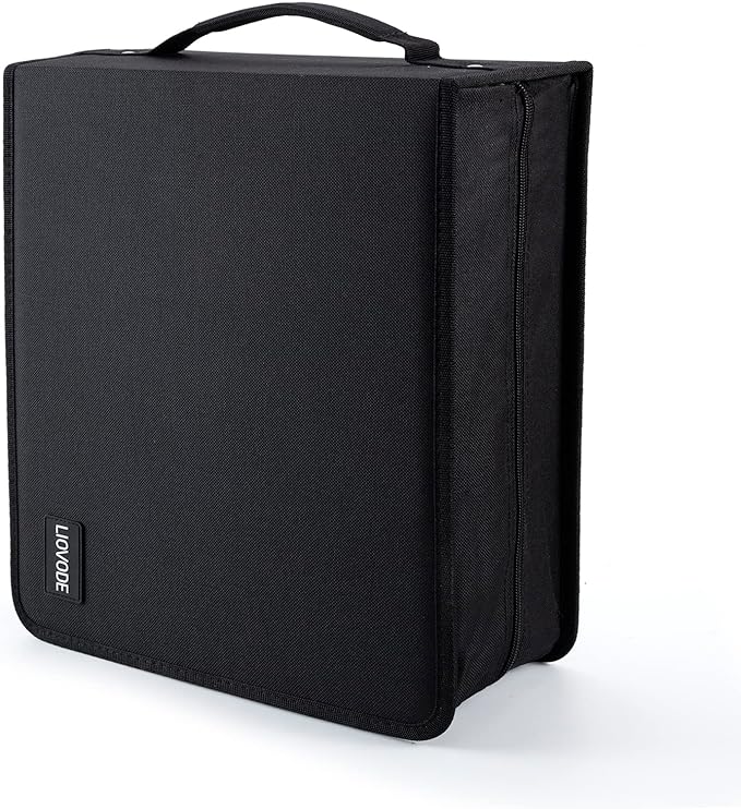 LIOVODE DVD Case 128 DVDs and 64 Booklets Capacity, CD/Blu-ray Storage Binder - Image 5