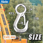 Alele 4Pack 0.5T Crane Scale Grab Hooks, Slip Hooks, Stainless Steel Lifting - Image 7