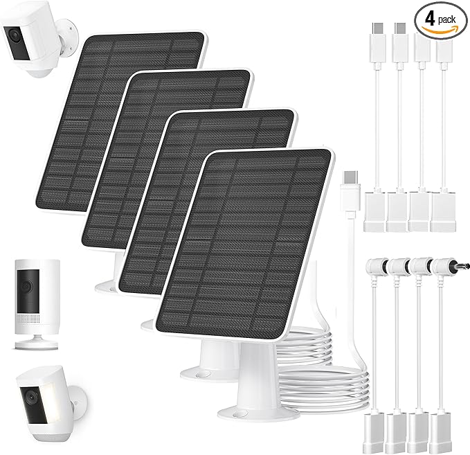 5W Solar Panel for Ring Camera, Solar Panel Charger Compatible by WININMETA
