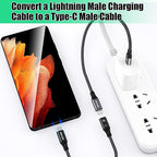 AGVEE 2 Pack 4 inch Lightning Female to USB C Male PD Adapter, 27W Fast Charger - Image 3