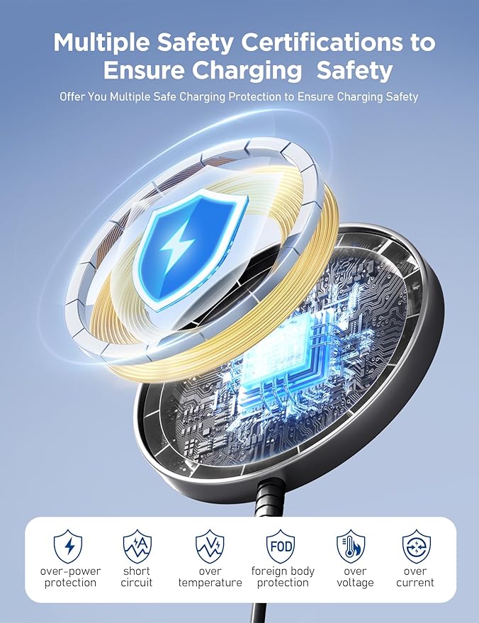 Magnetic Wireless Charger Fast Charge Strong Magnet Charging Pad - Image 4