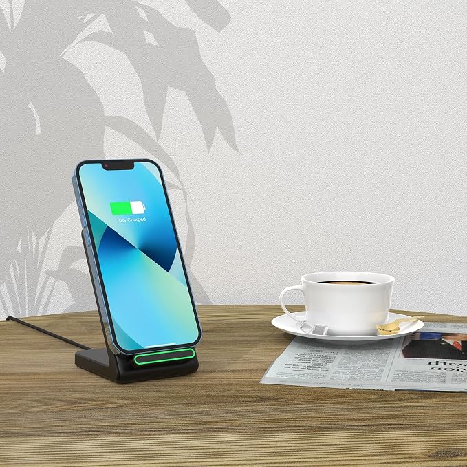 Fast Wireless Charger, 15W Wireless Charging Stand Compatible - Image 4