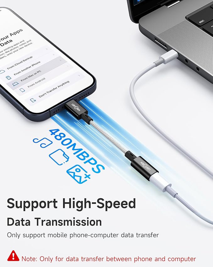 2 Pack Lightning to USB C Adapter, Lightning Female to USB C Male Cable Adapter - Image 6