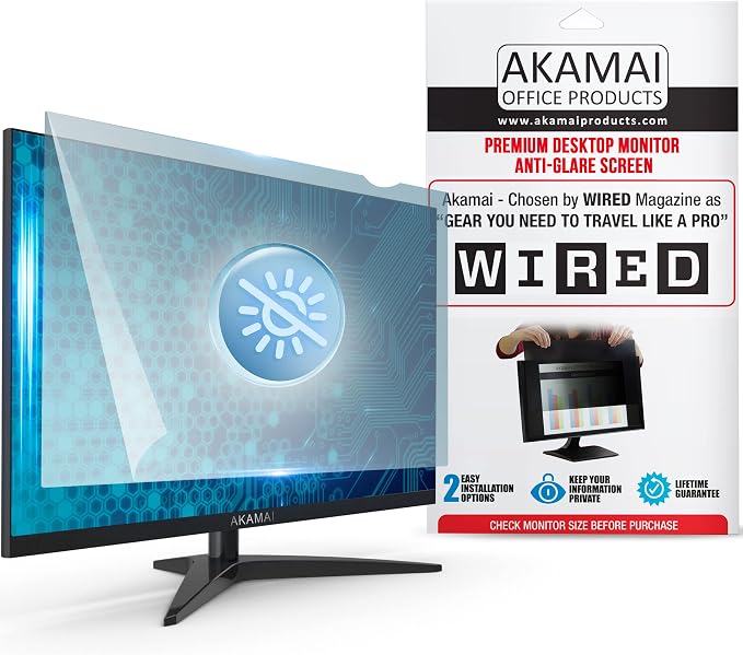 Akamai Office Products 23.8 inch Monitor Anti Glare Screen – Anti-Glare by Akamai+Office+Products