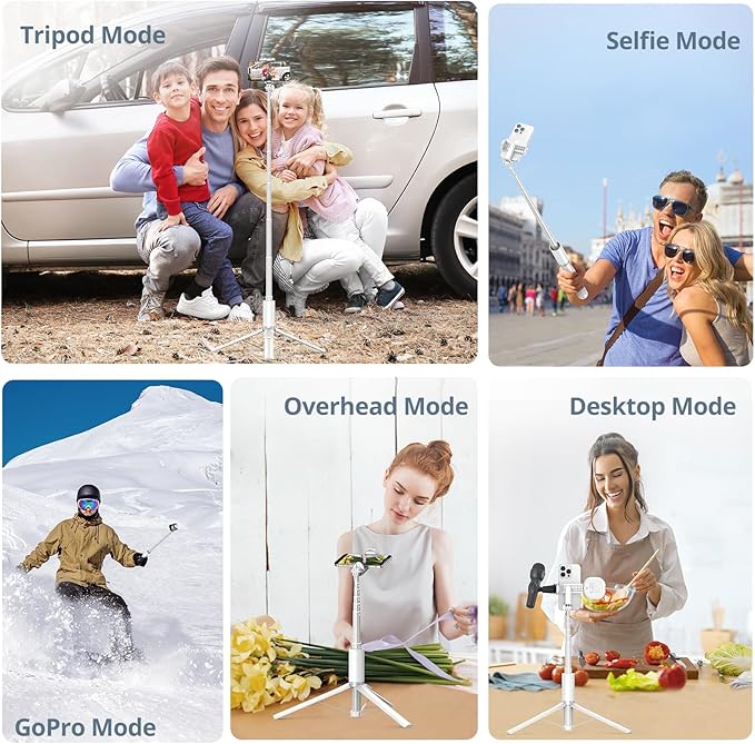 ATUMTEK 63" Phone Tripod, Extendable Selfie Stick Tripod - Image 8