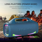 ZEALOT Bluetooth Speaker, 110W Peak Booming Sound Speakers Wireless, Dual - Image 3