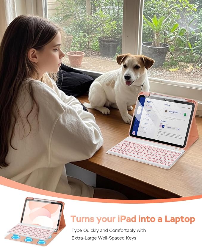 Folio Keyboard Case for iPad 10th Gen 10.9 inch and iPad 11th, Magnetic - Image 9