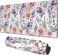 Gaming Desk Pad Large Extra Length Lavender, Roses and Anemone Mouse Pad by Unknown
