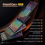 TECWARE Phantom+ Elite 87 Key RGB Mechanical Gaming Keyboard, LED Backlit - Image 2