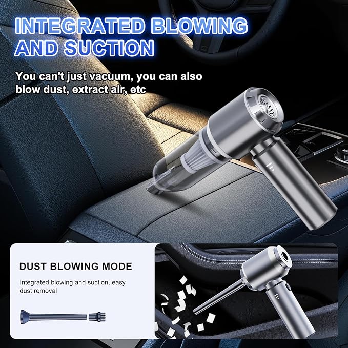 4-in-1 Cordless Handheld Vacuum, Portable Car Vacuum Detailing Kit, Compact Vac - Image 3