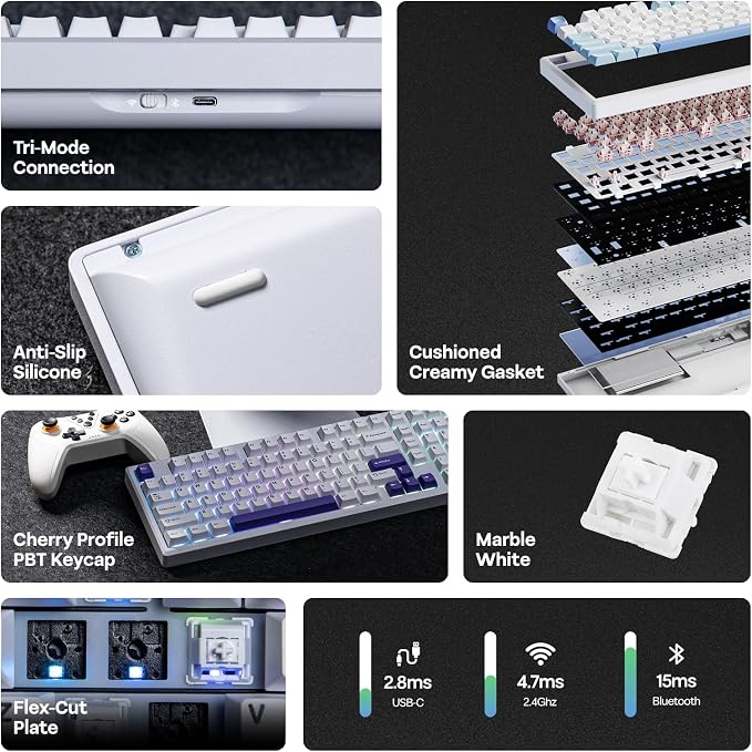 EPOMAKER Galaxy100 QMK/VIA Wireless Mechanical Keyboard - Image 3