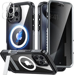 360° Protection Magnetic for iPhone 16 Pro Case Built-in 9H Privacy Screen by Unknown