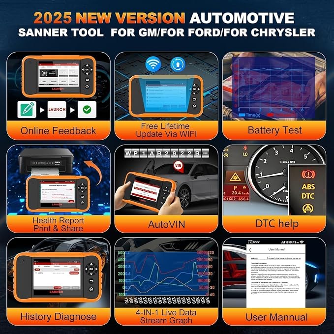 LAUNCH X431 Creader Elite 2.0 FGC OBD2 Scanner, ECU Coding, Bi-Directional Scan - Image 8
