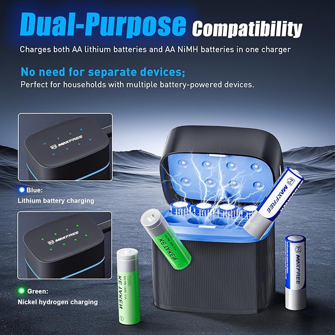 Maxfree Rechargeable AA Batteries Lithium - Image 3
