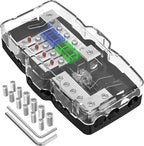 Fused Power Distribution Block Car Audio Fused Distribution Block 12V 0/4 Gauge by RVBOATPAT