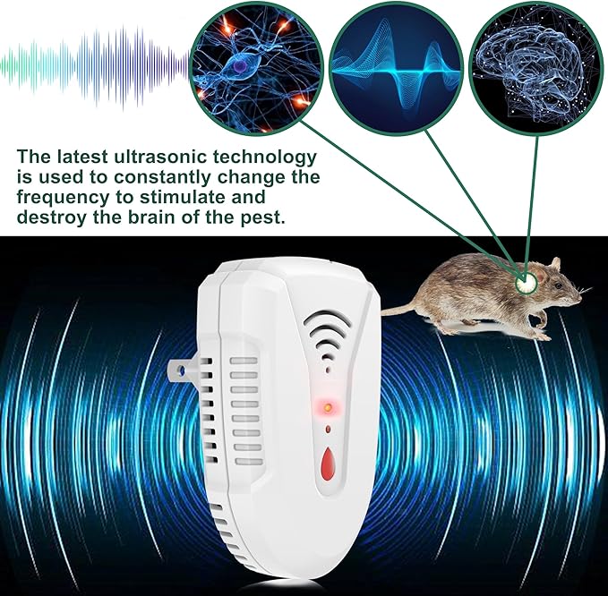 2025 Upgraded Version Ultrasonic Pest Repeller 6 Pack, Mouse Repellent Indoor - Image 2