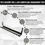 No Drill Under Desk Cable Management Tray - Image 2