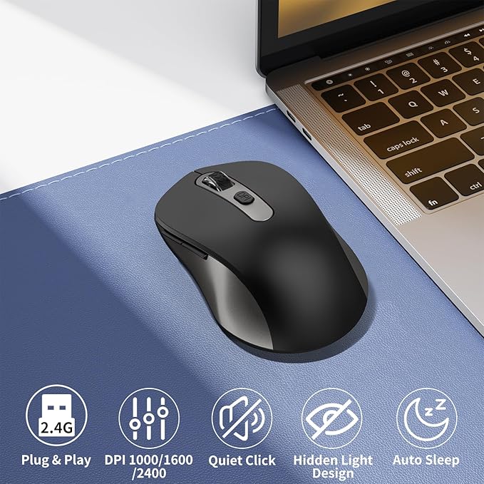 Wireless Mouse for Laptop, Chromebook, Silent Wireless Mouse - Image 2