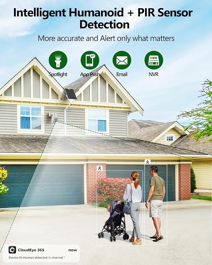 Camcamp Solar Security Cameras Wireless Outdoor, 2K Wireless Battery Security - Image 7