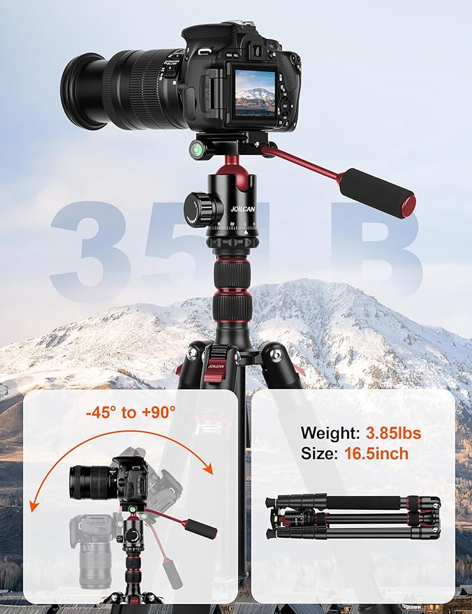 Tripod for Camera, Professional Aluminum Tripods, Heavy Duty Tripod for DSLR - Image 4