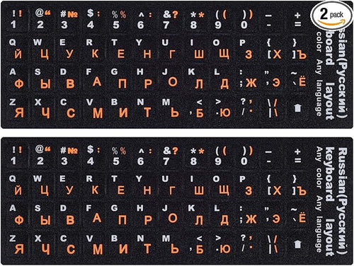 2PCS Russian Keyboard Stickers, Russian-English Keyboard Letters Replacement by CaseBuy