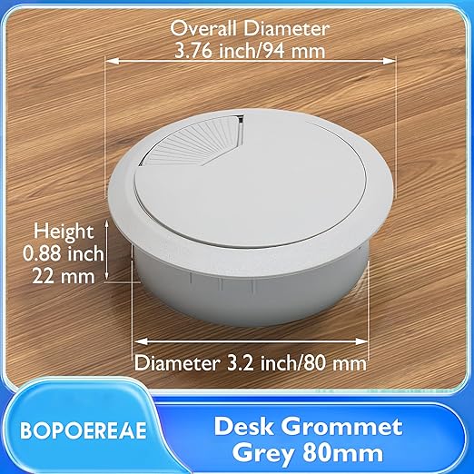 Desk Grommet 3-1/8", Desk Cord Hole Cover, Cable Grommet ABS Plastic, Desk Hole - Image 8