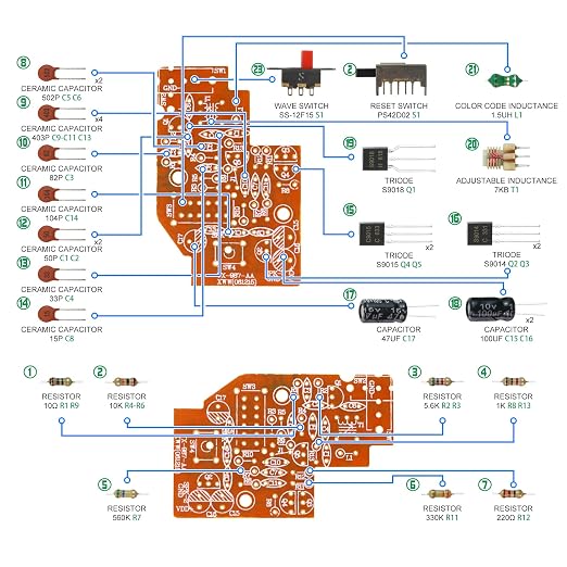 Soldering Practice Kit DIY Walkie-Talkie Interactive Game Plug-in Circuit Kit - Image 3