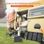 Powkey Solar Powered Generator, 200W Portable Solar Generator Power Station - Image 5