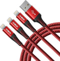 USB to Lightning Cable 6FT, Heavy Duty iPhone Cables Braided Fast iPhone by OHBOX